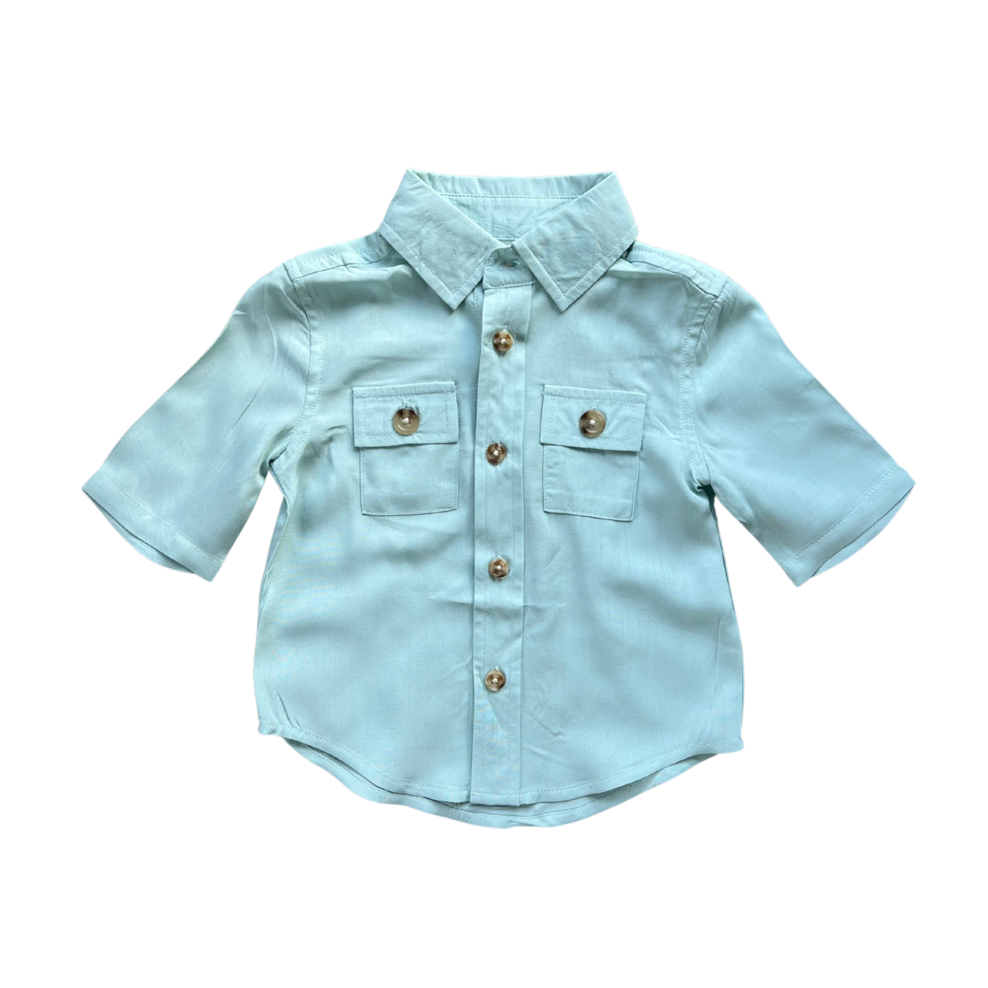Baby Utility Shirt in Harbor Blue Babysprouts