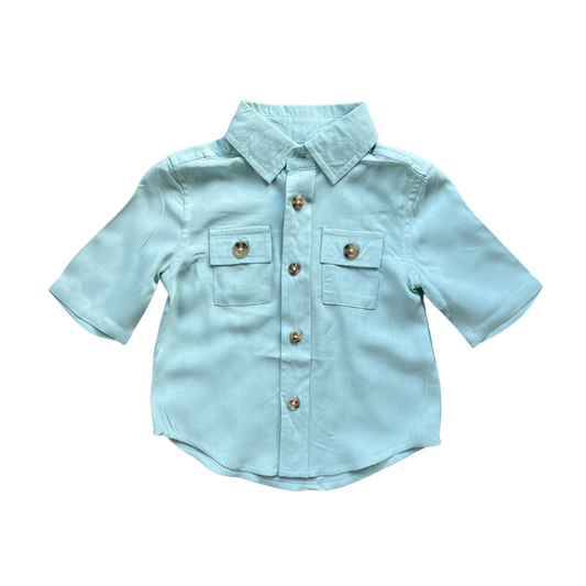 Boy's Utility Shirt in Harbor blue