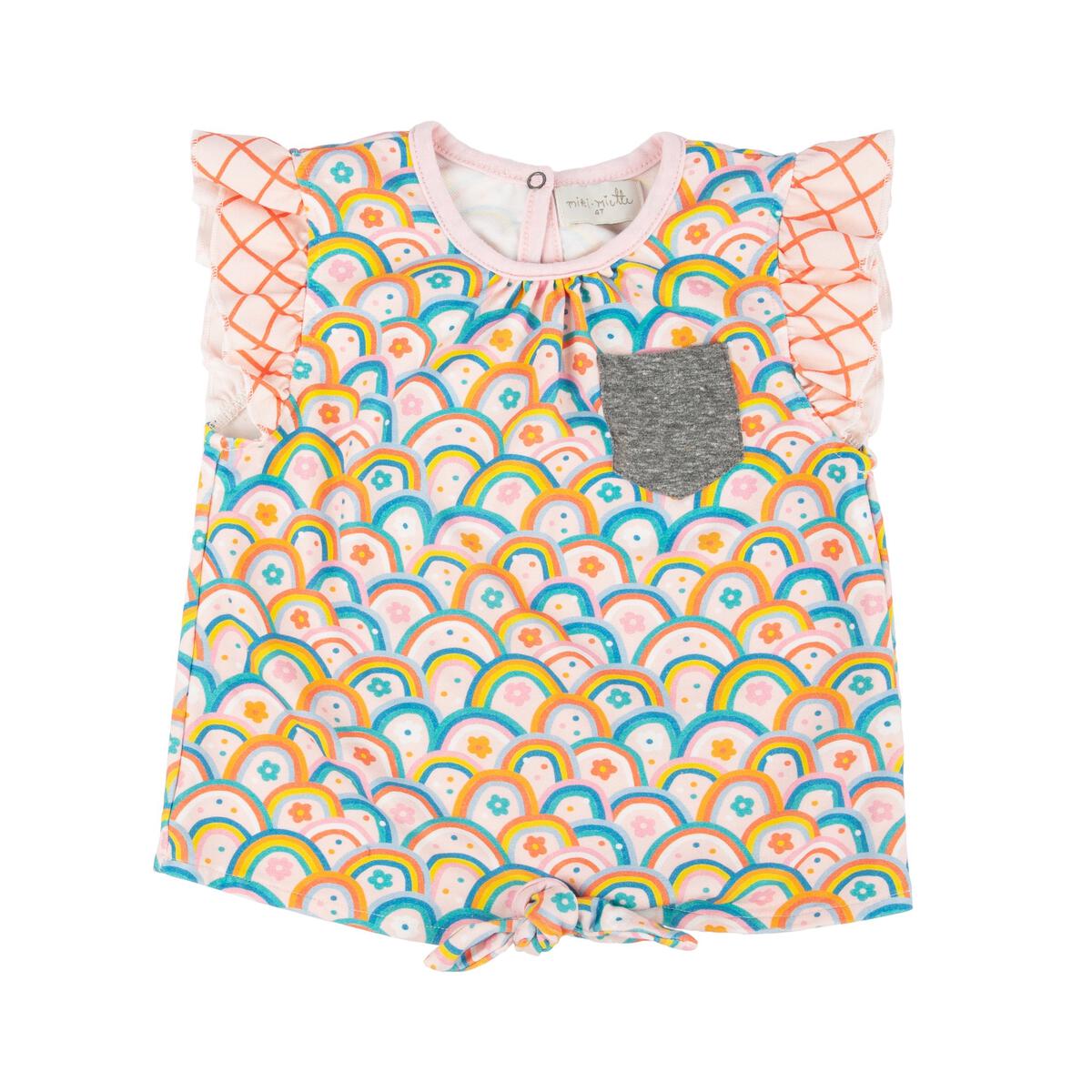 Kid Yasi Tie Top Double Rainbow Miki Miette