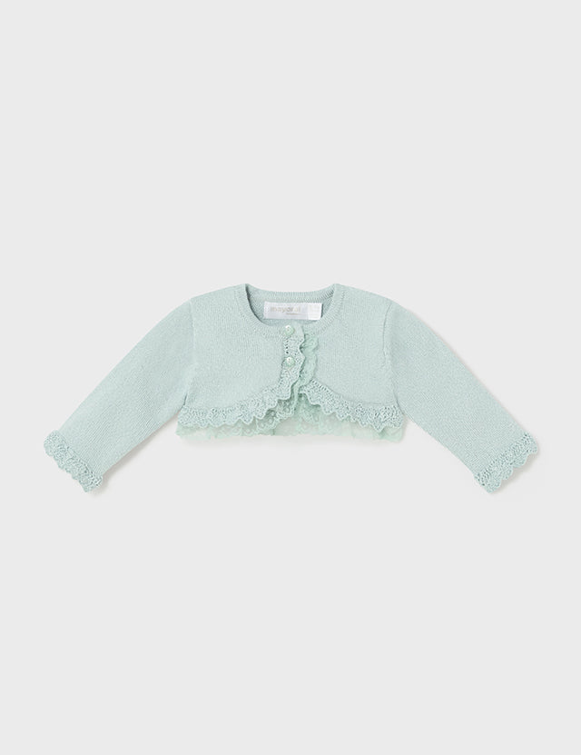 Baby Sunday Best Shrug in Jade mayoral