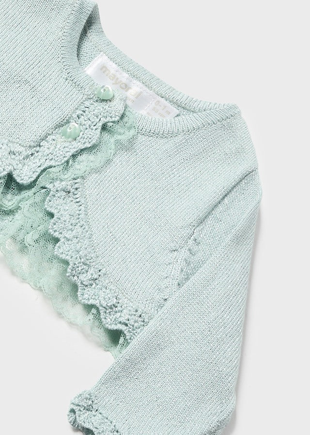 Baby Sunday Best Shrug in Jade mayoral
