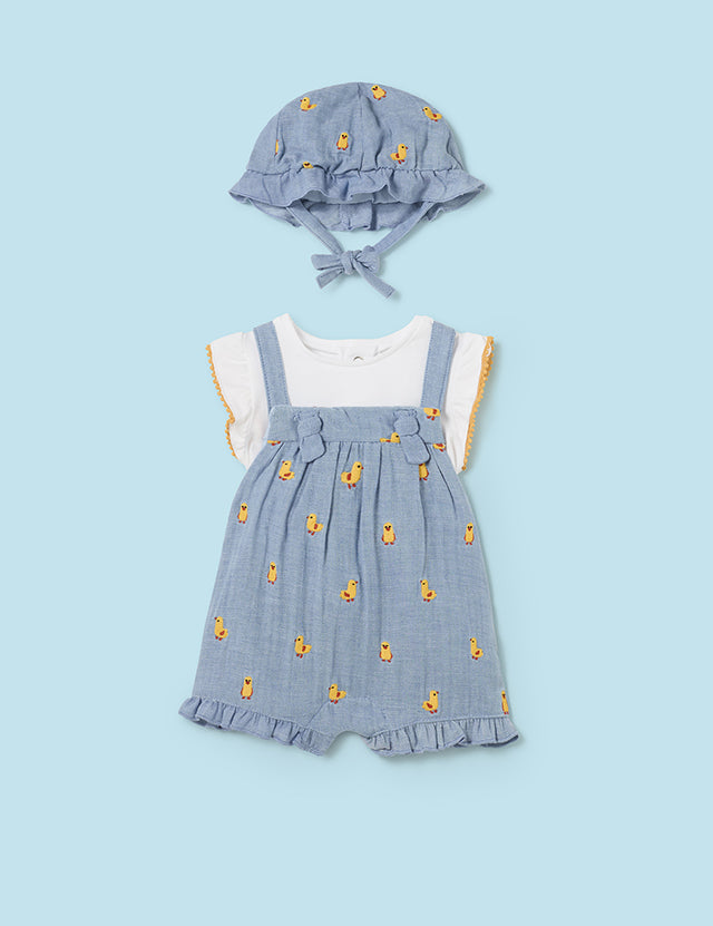 Baby Quackin' Denim Set with Hat mayoral