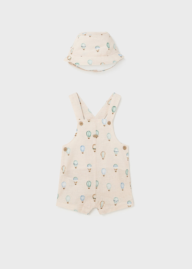 Baby Flying Fun Overall with Bucket Hat mayoral