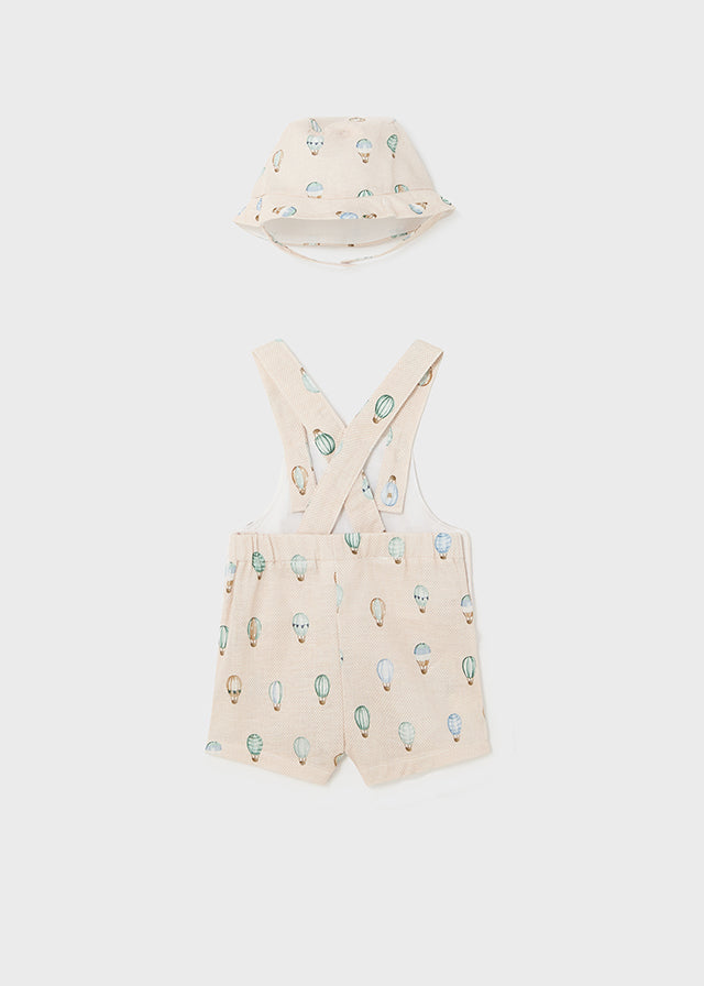 Baby Flying Fun Overall with Bucket Hat mayoral