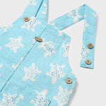 Baby Capri Blue Overall with Bucket Hat mayoral
