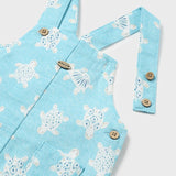 Baby Capri Blue Overall with Bucket Hat mayoral