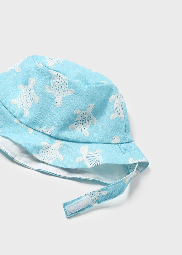 Baby Capri Blue Overall with Bucket Hat mayoral