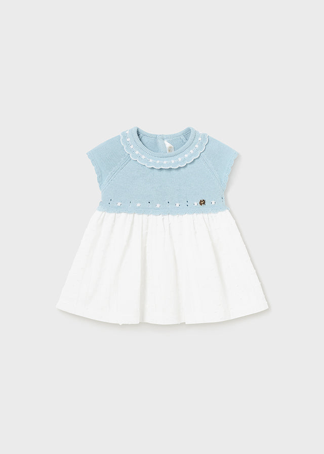 Baby Sunday Best Blue and White Dress mayoral