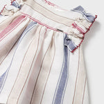 Baby Striped Linen Dress in Mars mayoral