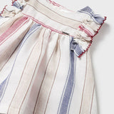Baby Striped Linen Dress in Mars mayoral