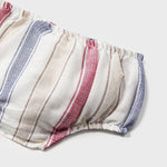 Baby Striped Linen Dress in Mars mayoral
