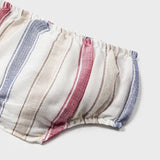 Baby Striped Linen Dress in Mars mayoral