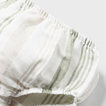 Baby Striped Linen Dress in Eucalyptus mayoral