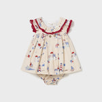 Baby Cape Cod Printed Linen Dress mayoral