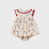 Baby Cape Cod Printed Linen Dress mayoral