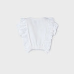 Toddler Blue Floral Lace Ruffled Shirt mayoral