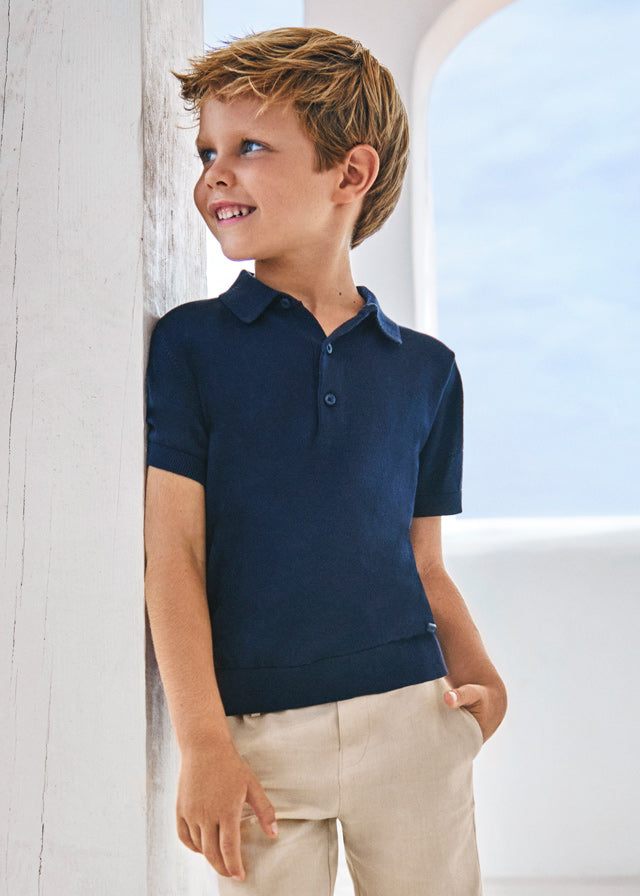 Toddler Polo Shirt in Navy mayoral