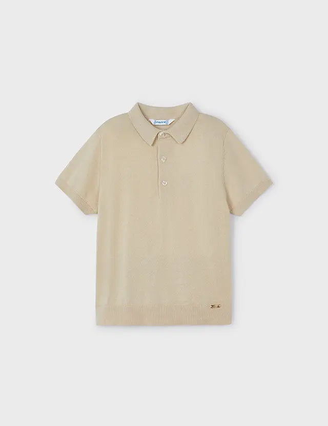 Toddler Polo Shirt in Cream mayoral