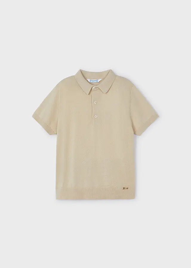 Toddler Polo Shirt in Cream mayoral
