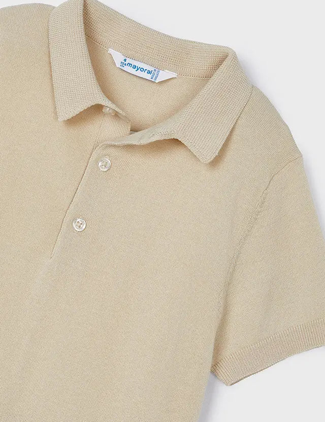 Toddler Polo Shirt in Cream mayoral