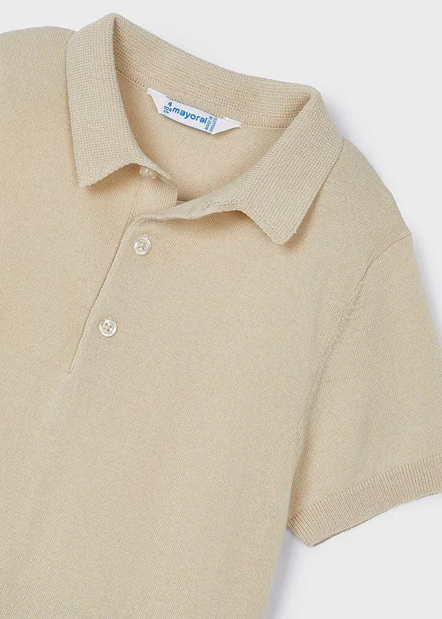 Toddler Polo Shirt in Cream mayoral