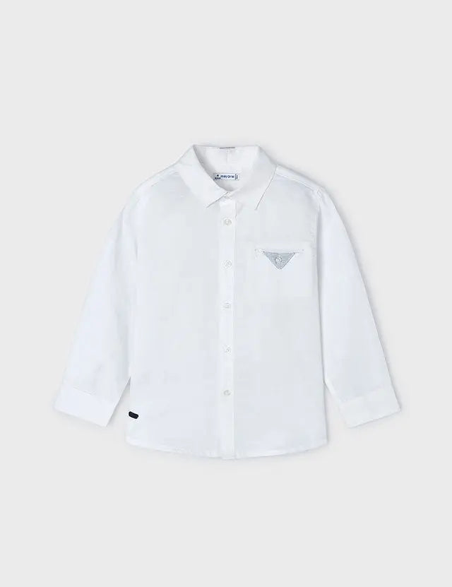Toddler Collared Shirt in White mayoral