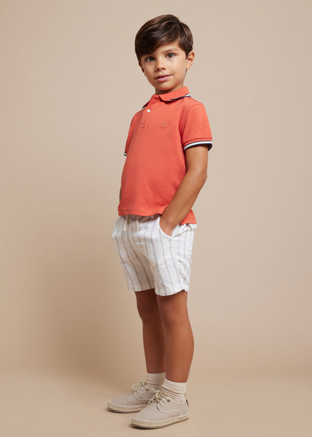 Toddler Linen Shorts in Cream mayoral