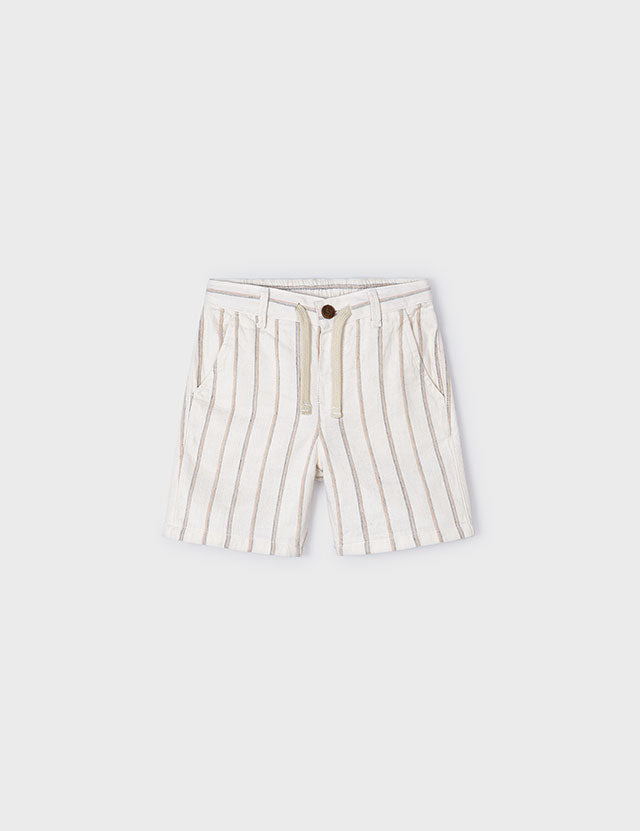 Toddler Linen Shorts in Cream mayoral