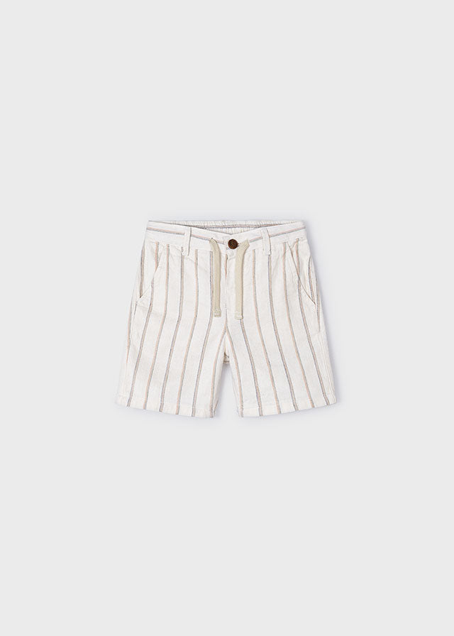 Toddler Linen Shorts in Cream mayoral
