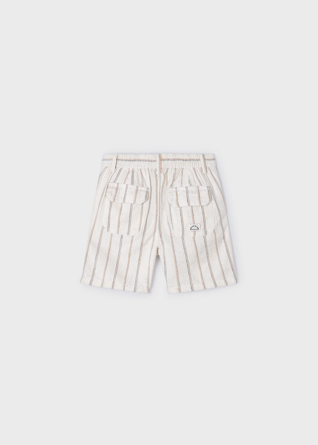 Toddler Linen Shorts in Cream mayoral