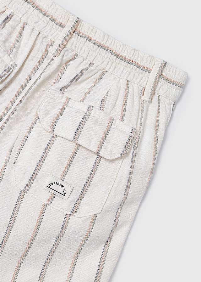 Toddler Linen Shorts in Cream mayoral