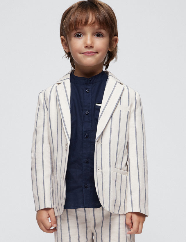 Toddler Sunday Best Striped Jacket in Navy mayoral
