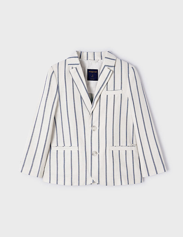 Toddler Sunday Best Striped Jacket in Navy mayoral