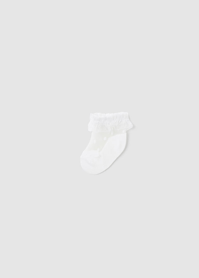 Baby Cloud White Plumeti Socks mayoral