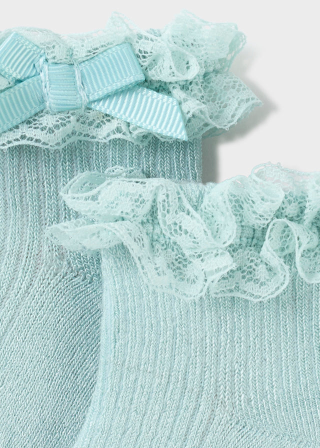 Baby Sea Foam Sunday Best Socks mayoral
