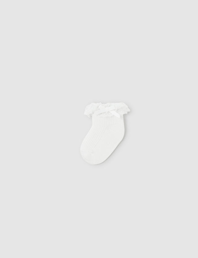 Baby Cloud White Sunday Best Socks mayoral