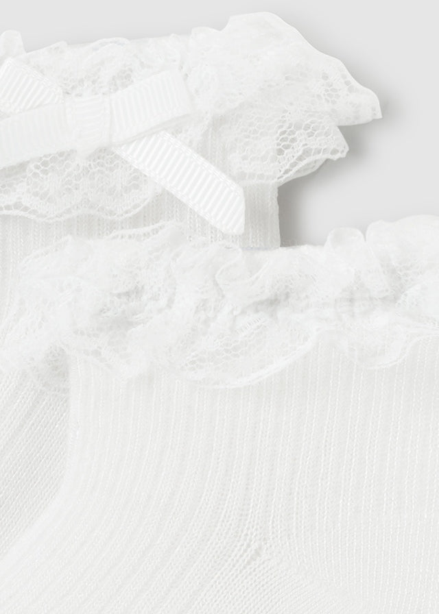 Baby Cloud White Sunday Best Socks mayoral