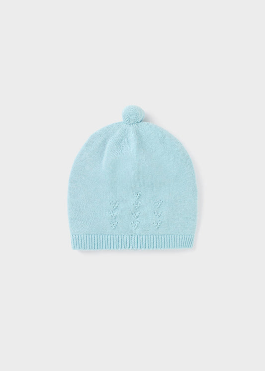 Knit Cap in Glass Blue