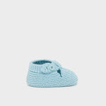 Baby Knitting Booties in Glass Blue mayoral