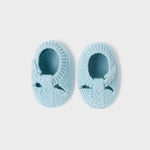 Baby Knitting Booties in Glass Blue mayoral