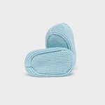 Baby Knitting Booties in Glass Blue mayoral