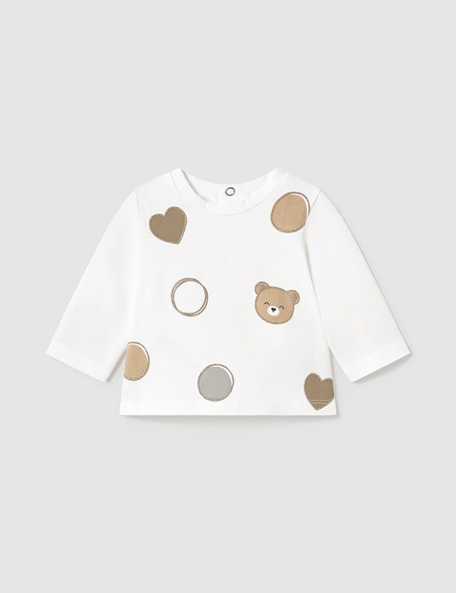 Baby Bear & Hearts Top mayoral