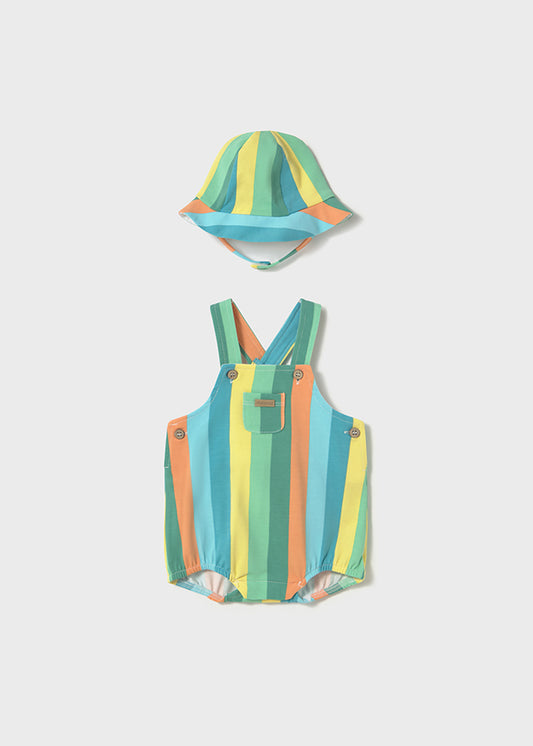 Sunny Stripes Overall Set