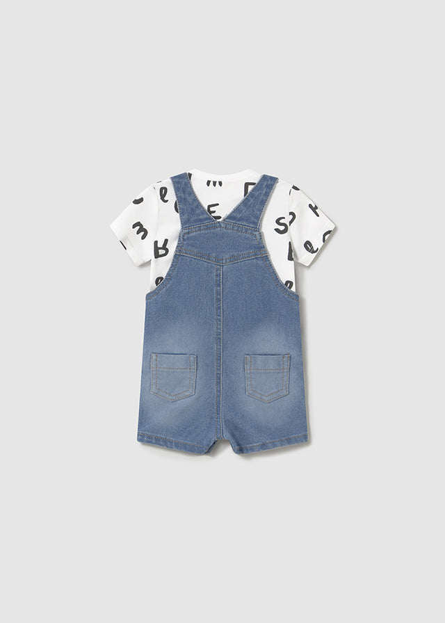 Bear Hug Denim Overall Set