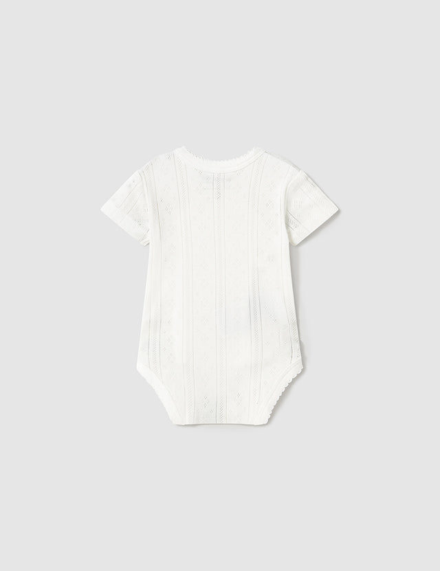Baby Soft Embrace Lace-Trim Baby Bodysuit mayoral