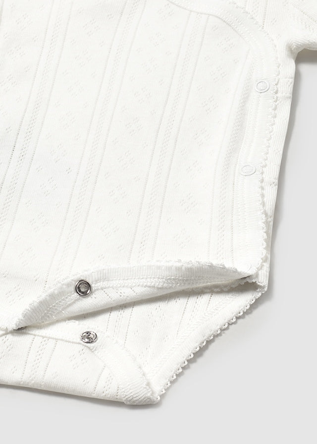 Baby Soft Embrace Lace-Trim Baby Bodysuit mayoral