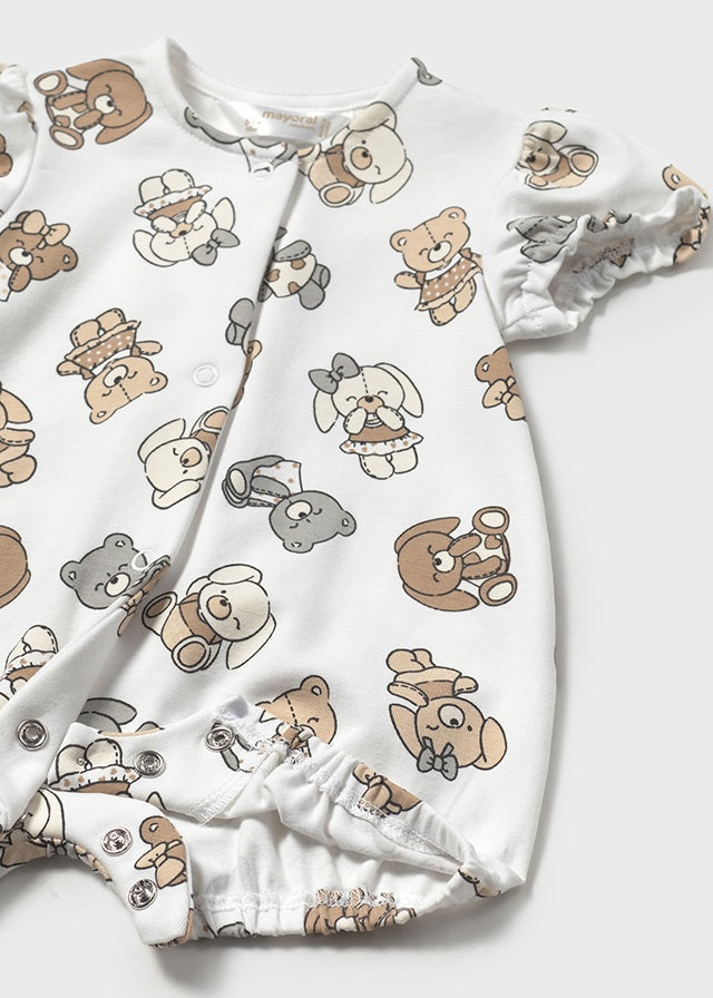 Baby Teddy Bear Snuggle Romper mayoral
