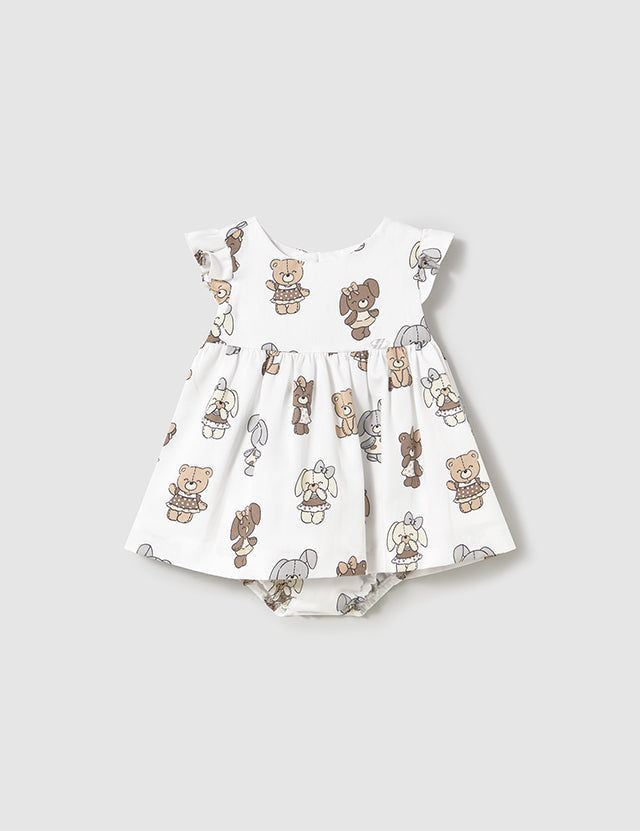 Baby Teddy & Bunny Playdate Dress mayoral