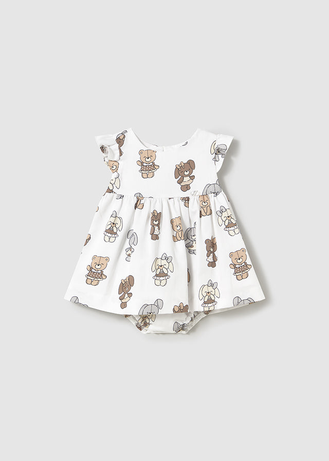 Baby Teddy & Bunny Playdate Dress mayoral