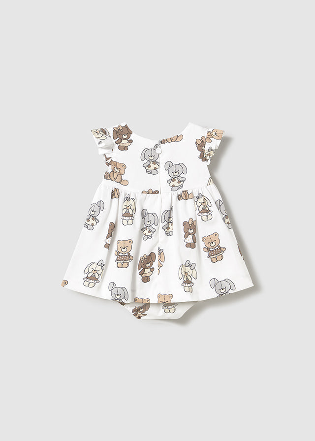 Baby Teddy & Bunny Playdate Dress mayoral